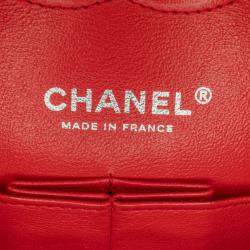 Pre Owned Chanel Medium Classic Chevron Caviar Double Flap Bag