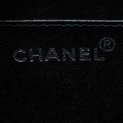 Pre Owned Chanel Black Patent Leather Vintage CC Square Flap Bag