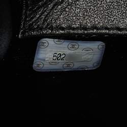 Pre Owned Chanel Black Patent Leather Vintage CC Square Flap Bag