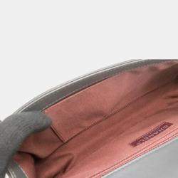 Chanel Grey Leather Medium Boy Shoulder Bag