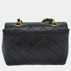 Chanel Black Quilted Lambskin Turnlock Flap Bag