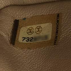 Pre Owned Chanel Beige Quilted Canvas Travel Line East West Flap Bag