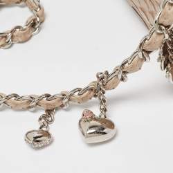 Pre Owned Chanel Beige Python New Mini Charm Classic Flap Bag
