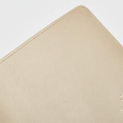 Chanel Cream Quilted Leather Boy Wallet On Chain