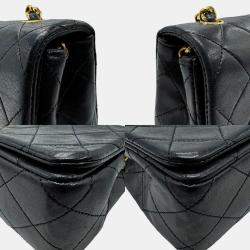 Chanel Black Calf Leather Flap Bag Shoulder Bag