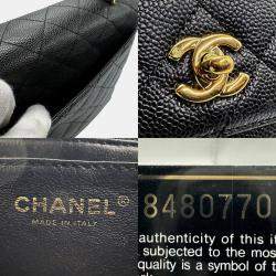 Chanel Black Leather Kelly Top Handle Bags