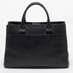 Pre Owned Chanel Black Leather Medium Neo Executive Shopping Tote