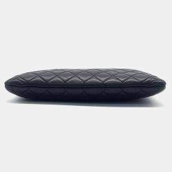 Pre Owned Chanel Black Caviar Leather Medium Boy Clutch Bag