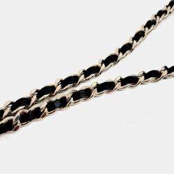 Pre Owned Chanel Black Shiny Leather Round Top Handle Bag