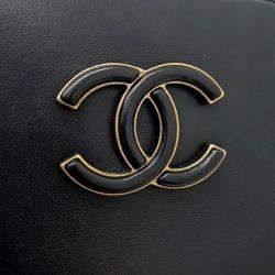 Chanel Black Leather Cosmetic Shoulder Bag