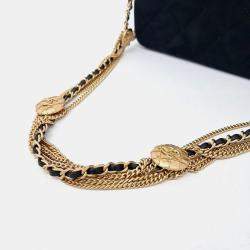 Pre Owned Chanel Black suede Chain Flap Bag  