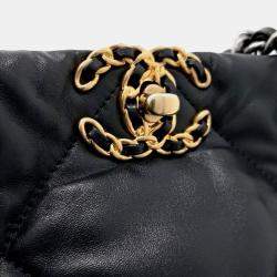 Pre Owned Chanel Black Leather 19 Chain Shoulder Bag