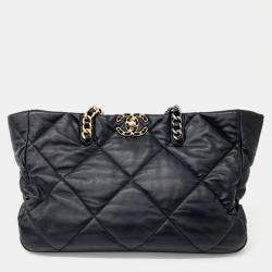 Pre Owned Chanel Black Leather 19 Chain Shoulder Bag