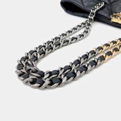 Pre Owned Chanel Black Leather 19 Chain Shoulder Bag