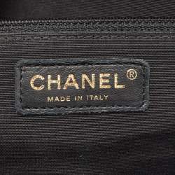 Pre Owned Chanel Navy Blue/Black Quilted Leather Elegant CC Shoulder Bag
