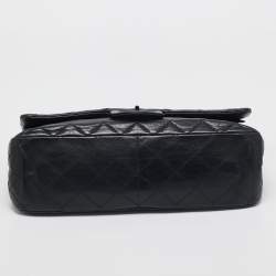 Chanel Black Quilted Aged Leather Reissue 2.55 Classic 227 Flap Bag