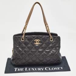 Pre Owned Chanel Black/Beige Quilted Leather Paris Dallas Chic Stitch Bag