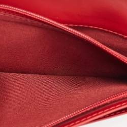 Chanel Dark Red Quilted Caviar Leather Boy Yen Wallet