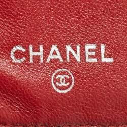 Chanel Red Quilted Leather CC French Wallet