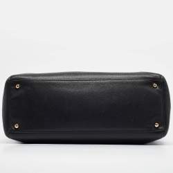 Pre Owned Chanel Black Leather Cerf Shopper Tote