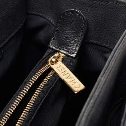Pre Owned Chanel Black Leather Cerf Shopper Tote