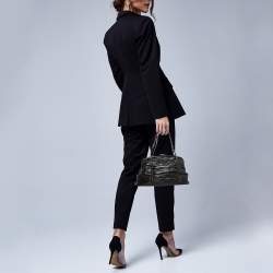 Pre Owned Chanel Black Quilted Leather Sharpei Frame Bag