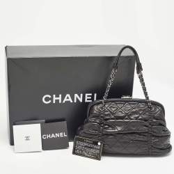 Pre Owned Chanel Black Quilted Leather Sharpei Frame Bag