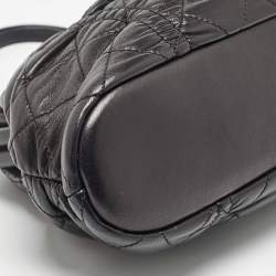Pre Owned Chanel Black Quilted Leather Sharpei Frame Bag