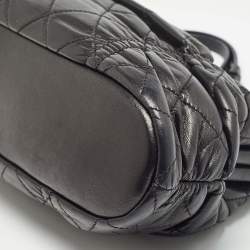 Pre Owned Chanel Black Quilted Leather Sharpei Frame Bag