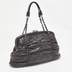 Pre Owned Chanel Black Quilted Leather Sharpei Frame Bag