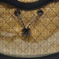 Pre Owned Chanel Black Leather and PVC 31 Shopping Bag