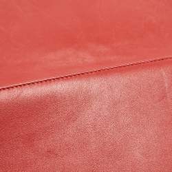 Pre Owned Chanel Red Quilted Leather Medium Boy Flap Bag