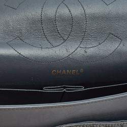 Pre Owned Chanel Grey Quilted Aged Patent Leather Classic 227 Reissue 2.55 Flap Bag
