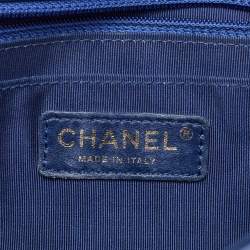 Pre Owned Chanel Blue Quilted Leather Small Valentine Charm Single Flap Bag