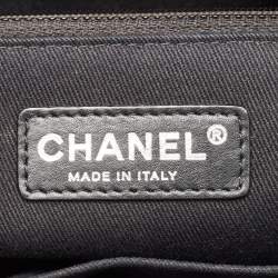 Pre Owned Chanel Black Quilted Aged Leather Reissue East West Tote
