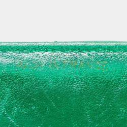 Chanel Metallic Green Lambskin Leather Quilted Top Handle Bag 