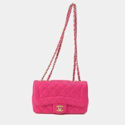 Pre Owned Chanel Pink Leather Mini Mademoiselle Chic Shoulder Bag