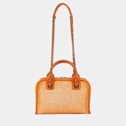 Chanel Orange Canvas Small Deauville Tote Bag