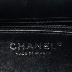 Chanel Black Quilted Patent Leather Timeless Clutch