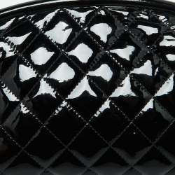 Chanel Black Quilted Patent Leather Timeless Clutch