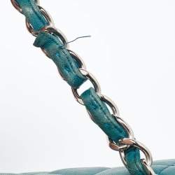 Pre Owned Chanel Green Quilted Leather Jumbo Classic Double Flap Bag