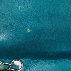 Pre Owned Chanel Green Quilted Leather Jumbo Classic Double Flap Bag