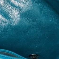 Pre Owned Chanel Green Quilted Leather Jumbo Classic Double Flap Bag