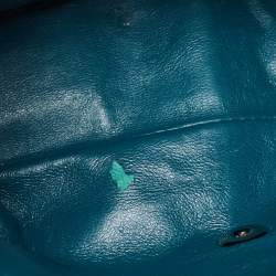 Pre Owned Chanel Green Quilted Leather Jumbo Classic Double Flap Bag