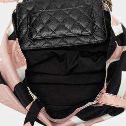 Chanel Multicolour Nylon Graffiti Foldable Shopping Tote in Caviar Flap