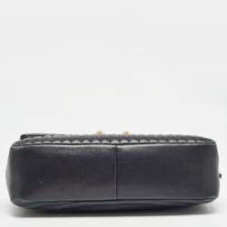 Pre Owned Chanel Black Quilted Leather Medium Pagoda Flap Bag