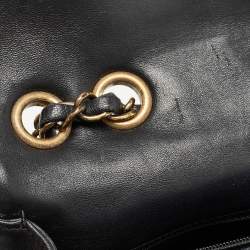 Pre Owned Chanel Black Quilted Leather Medium Pagoda Flap Bag
