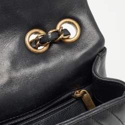 Pre Owned Chanel Black Quilted Leather Medium Pagoda Flap Bag