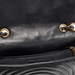Pre Owned Chanel Black Quilted Leather Medium Pagoda Flap Bag