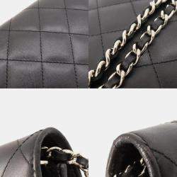 Chanel White/Black Leather Cambon Ligne Wallet On Chain